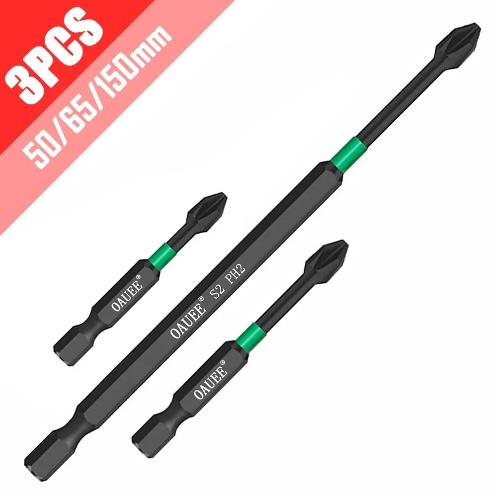 PH2 Magnetic Batch Head Impact Screwdriver Set - 1/2/3/6pcs, Waterproof, Anti-Slip, High Hardness (25/50/65/70/90mm) - Image 23