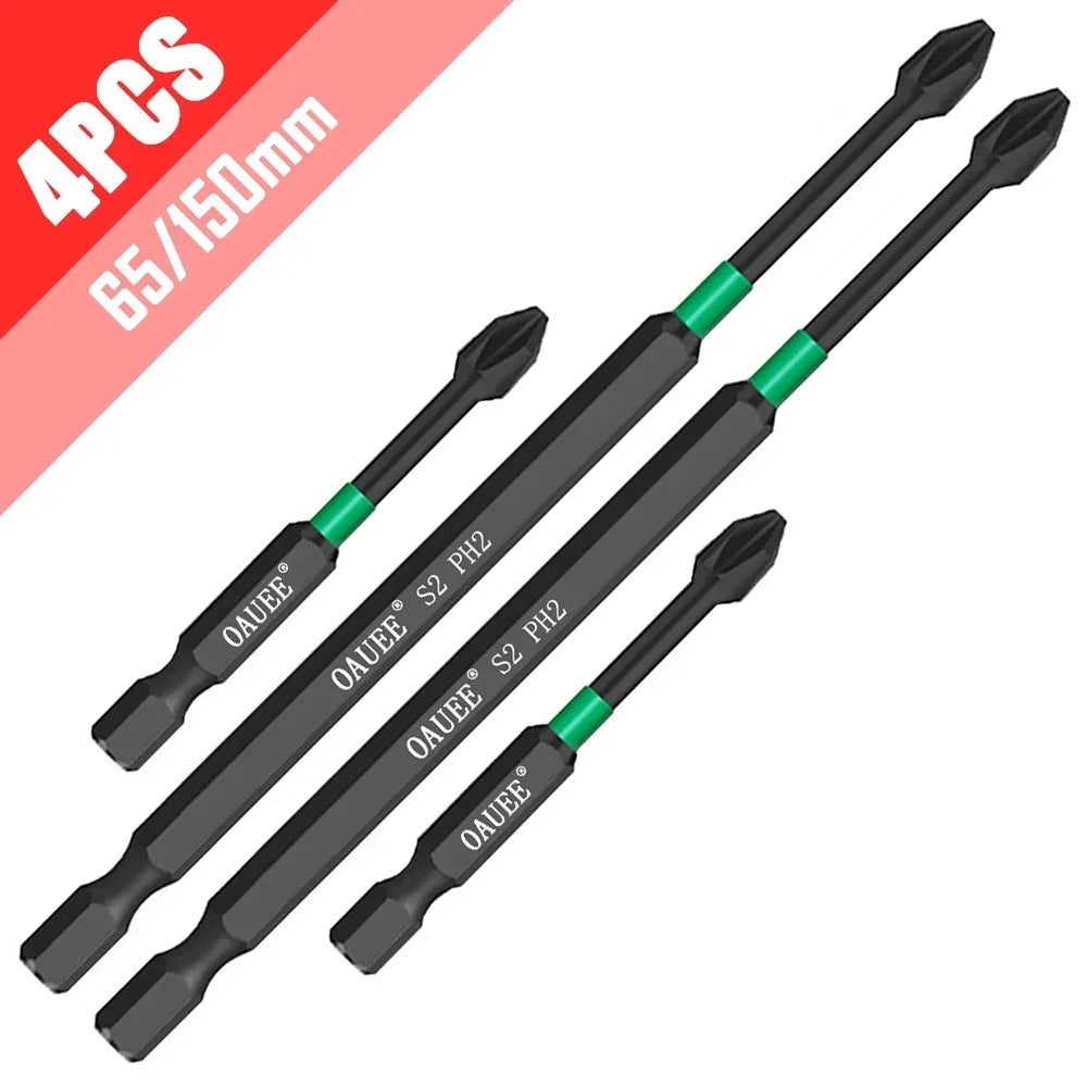 PH2 Magnetic Batch Head Impact Screwdriver Set - 1/2/3/6pcs, Waterproof, Anti-Slip, High Hardness (25/50/65/70/90mm) - Image 32