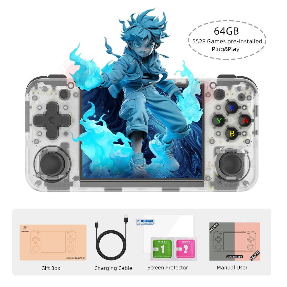 ANBERNIC RG35XX H Hand-held Consoles For Playing Video Games 3.5-inch IPS 640*480 Screen Retro Game Player 3300 mAh 5000+ Games - Image 15