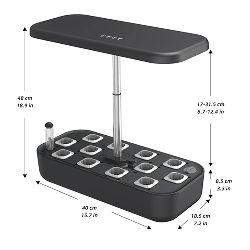 Hydroponics Growing System 12 Pods Indoor Herb Garden Kit Automatic Timing LED Grow Lights Smart Water Pump for Home Flower Pots - Image 8